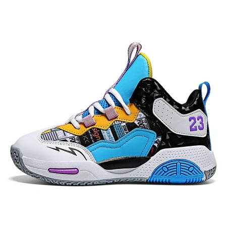 Boys girls kid basketball shoes Light ventilation Street cartoon Fashion durable lace up non-slip Rubber sole Child youth Big Kids cozy lined outdoors sports shoes
Boys girls kid basketball shoes Light ventilation Street cartoon Fashion durable lace up non-slip Rubber sole Child youth Big Kids cozy lined outdoors sports shoes
