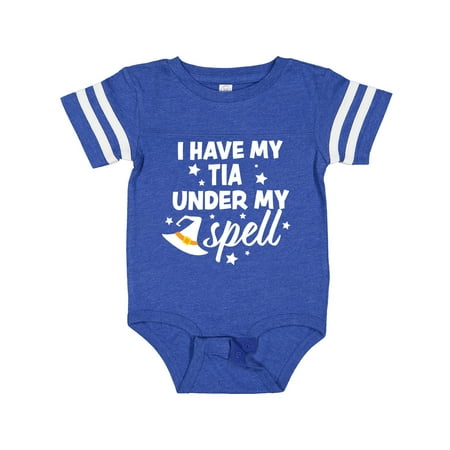 Inktastic I Have My Tia Under My Spell with Cute Witch Hat Gift Baby Boy or Baby Girl Bodysuit