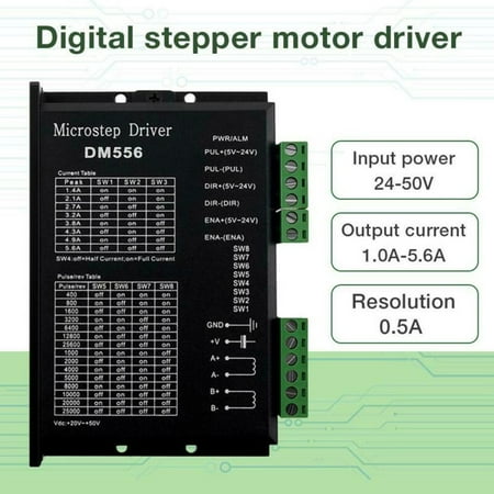 5.6A DC20-50V DM556 Digital Stepper Motor Driver NEMA23 NEMA34 Anti-interference
5.6A DC20-50V DM556 Digital Stepper Motor Driver NEMA23 NEMA34 Anti-interference