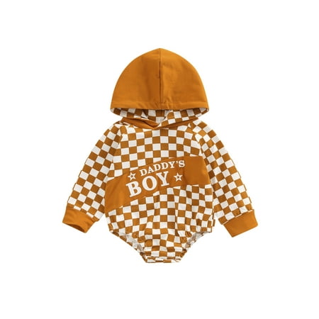 Calsunbaby Infant Baby Boys Autumn Jumpsuit Checkerboard Letter Print Long Sleeve Hoodie Romper Bodysuit Khaki 12-18 Months
Calsunbaby Infant Baby Boys Autumn Jumpsuit Checkerboard Letter Print Long Sleeve Hoodie Romper Bodysuit Khaki 12-18 Months