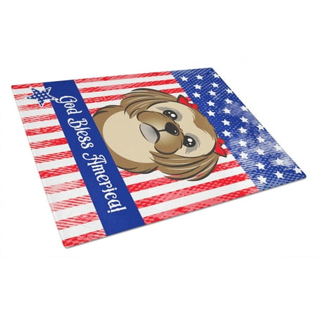 Caroline s Treasures God Bless Flag with Chocolate Brown Shih Tzu Glass Cutting Board Large
Caroline s Treasures God Bless Flag with Chocolate Brown Shih Tzu Glass Cutting Board Large