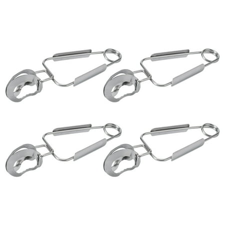 4Pcs Spring Food Clamp Stainless Steel Food Tong Escargot Snail Clip for Kitchen