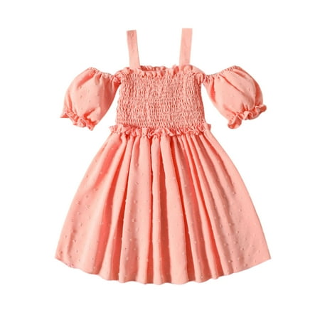 Summer Dresses For Girls Toddler Short Sleeve Solid Ruffles Princess Dress Clothes For 5-6 Years
Summer Dresses For Girls Toddler Short Sleeve Solid Ruffles Princess Dress Clothes For 5-6 Years
