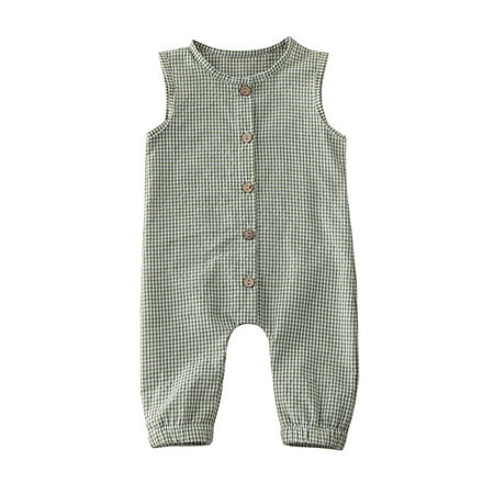 Carolilly Infant Baby Boys Girls Plaid Sleeveless Summer Romper Newborn Unisex Jumpsuit
Carolilly Infant Baby Boys Girls Plaid Sleeveless Summer Romper Newborn Unisex Jumpsuit