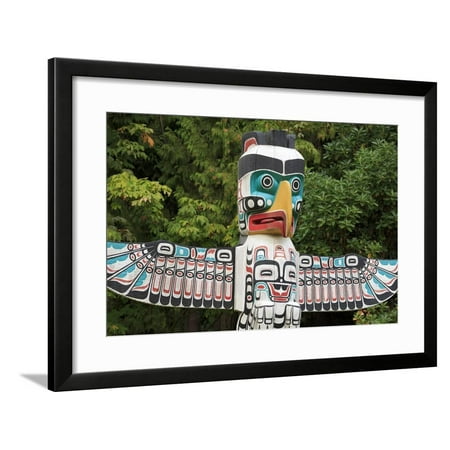 Totem Pole, Stanley Park, Vancouver, British Columbia, Canada, North America Framed Print Wall Art By Richard Cummins