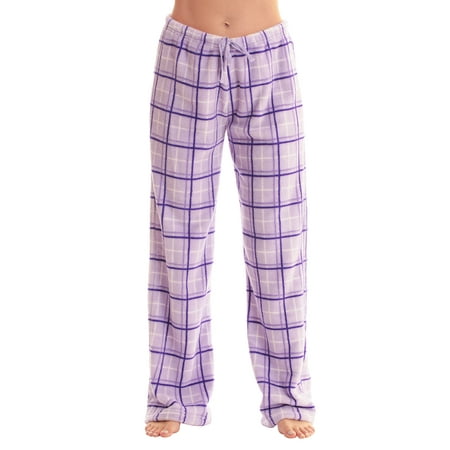 Just Love Women s Plush Pajama Pants - Soft and Cozy Lounge Pants (Purple - Plaid X-Small)