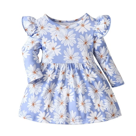 Toddler Girl Dresses Long Sleeve Cute Flower Prints Fall Princess Dresses Casual Dresses Clothes for Girls Size 6-9 Months
Toddler Girl Dresses Long Sleeve Cute Flower Prints Fall Princess Dresses Casual Dresses Clothes for Girls Size 6-9 Months