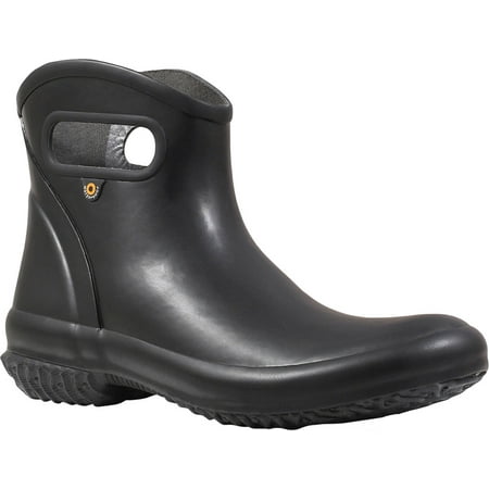 Women s Bogs Patch Waterproof Ankle Bootie Black Solid Rubber 7 M