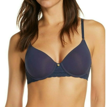 NATORI Midnight Navy Bliss Perfection Comfort Bra US 34D UK 34D NWOT