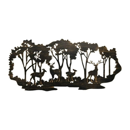 Hanging Metal Wall Art Decor Deer in The Forest Vivid and Elegant Fine Workmanship for Garden Yard Housewarming Gift Measure 15.7x7inch
Hanging Metal Wall Art Decor Deer in The Forest Vivid and Elegant Fine Workmanship for Garden Yard Housewarming Gift Measure 15.7x7inch