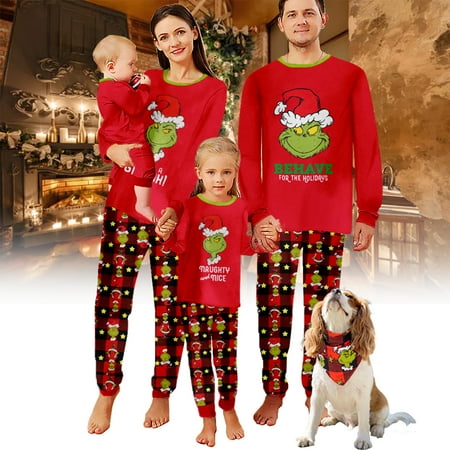 LUXI Matching Pajamas For Couples Christmas Flame Resistant Top and Plaid Pants Family Christmas Pajamas for Boys Girls 5-16 Years
LUXI Matching Pajamas For Couples Christmas Flame Resistant Top and Plaid Pants Family Christmas Pajamas for Boys Girls 5-16 Years