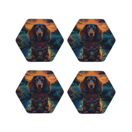 Leather Coasters Set of 4 - Starry Sky Meditating Dog Lightweight Non-Slip Drink Coasters for Desk Anti-Scalding Desk Cup Coasters for Office Table Decor Hexagon
Leather Coasters Set of 4 - Starry Sky Meditating Dog Lightweight Non-Slip Drink Coasters for Desk Anti-Scalding Desk Cup Coasters for Office Table Decor Hexagon
