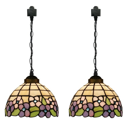 Kiven H-Type Track Lighting Tiffany Halo Track Pendant Light with Glass Shade and Iron Chain Track Light Pedant for Bedroom Kitchen Home Lighting 2-Light
Kiven H-Type Track Lighting Tiffany Halo Track Pendant Light with Glass Shade and Iron Chain Track Light Pedant for Bedroom Kitchen Home Lighting 2-Light