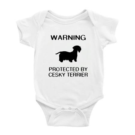 Warning: Protected by A Cesky Terrier Dog Funny Baby Rompers Infant Clothes (White 0-3 Months)
Warning: Protected by A Cesky Terrier Dog Funny Baby Rompers Infant Clothes (White 0-3 Months)