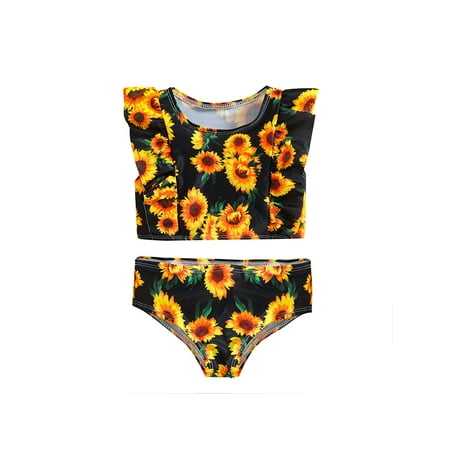 JYYYBF 2Pcs Toddler Girls Swimwear Set Sunflower Print Sleeveless Ruffle Vest Tops Panties Bathing Suit for Kids 2-6 Years
JYYYBF 2Pcs Toddler Girls Swimwear Set Sunflower Print Sleeveless Ruffle Vest Tops Panties Bathing Suit for Kids 2-6 Years