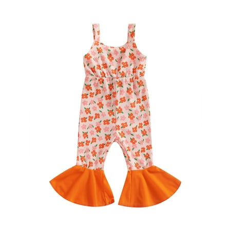 Toddler Baby Girl Summer Jumpsuit Overalls Sleeveless V Neck Floral Print Romper Bell-Bottoms One-piece Outfits 2-3 Years
Toddler Baby Girl Summer Jumpsuit Overalls Sleeveless V Neck Floral Print Romper Bell-Bottoms One-piece Outfits 2-3 Years