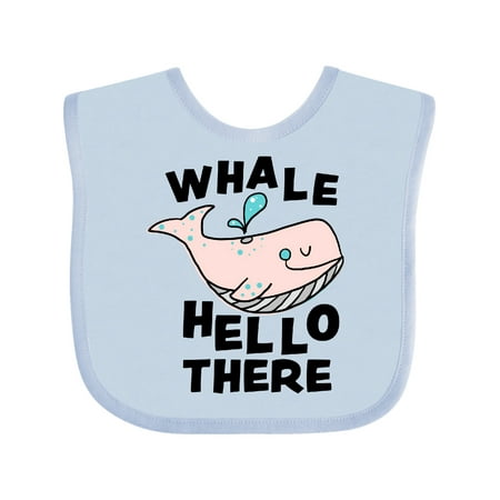 Inktastic Cute Whale Hello There Gift Baby Boy or Baby Girl Bib