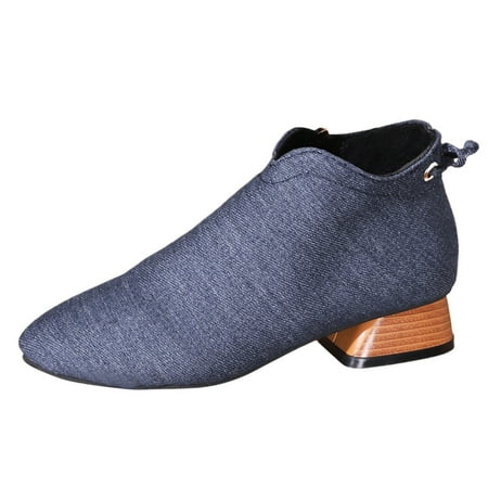 Womens Stacked Block Heel Ankle Booties Fashion Women Denim Autumn Square Heels Zipper Solid Short Booties Round Toe Shoes
Womens Stacked Block Heel Ankle Booties Fashion Women Denim Autumn Square Heels Zipper Solid Short Booties Round Toe Shoes