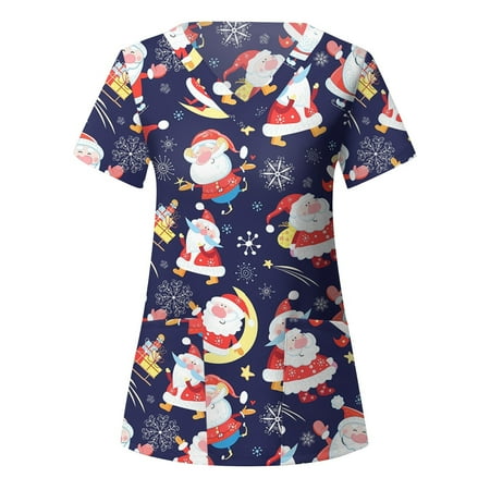 Tarmeek Scrub Tops for Women Christmas Scrub Tops Stretch V-Neck Fit Workwear Uniform Workwear for Women
Tarmeek Scrub Tops for Women Christmas Scrub Tops Stretch V-Neck Fit Workwear Uniform Workwear for Women