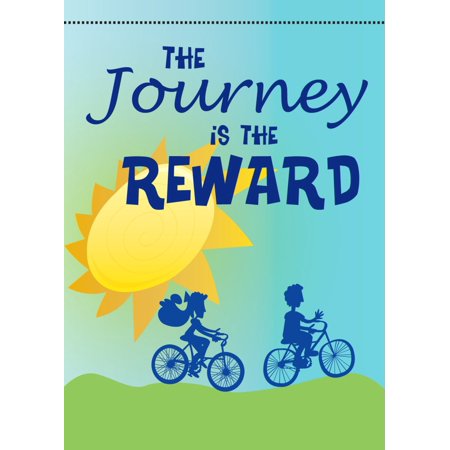 The Journey is the Reward Bike Stretched Canvas - Karen Rossi (11 x 15)