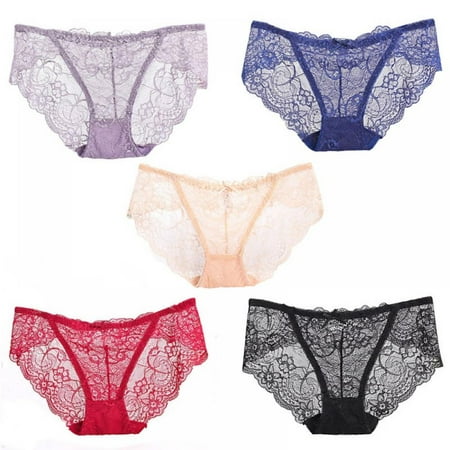 5-Pack Women Briefs Lace Triangle Panties Breathable Thin Briefs Low Waist Thongs Half Coverage Panties Seamless Briefs Women Night Underwear
5-Pack Women Briefs Lace Triangle Panties Breathable Thin Briefs Low Waist Thongs Half Coverage Panties Seamless Briefs Women Night Underwear