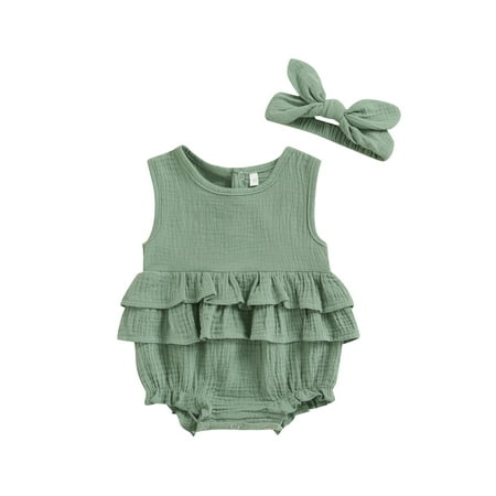 aturustex Summer Newborn Baby Girls Boy Clothes One Piece Rompers Cute Sleeveless Jumpsuit Outfit with Headband (0-18 Months)
aturustex Summer Newborn Baby Girls Boy Clothes One Piece Rompers Cute Sleeveless Jumpsuit Outfit with Headband (0-18 Months)