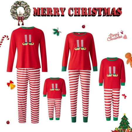 Christmas Family Kids Adult Matching Pajamas Set Long Sleeve Stripe Outfit Sleepwear Nightwear
Christmas Family Kids Adult Matching Pajamas Set Long Sleeve Stripe Outfit Sleepwear Nightwear