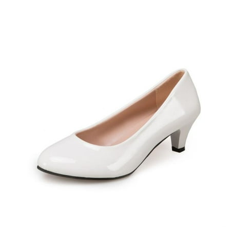 Women s Leather Med Heels New High Quality Shoes Classic Black&White Pumps For Office Ladies White High Heels Red Sexy Heels White 35
Women s Leather Med Heels New High Quality Shoes Classic Black&White Pumps For Office Ladies White High Heels Red Sexy Heels White 35