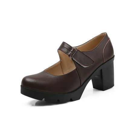 Lacyhop Womens Platform Pumps Mary Jane Shoes Round Toe Low Heel Dress Shoes Dark Brown 4.5
Lacyhop Womens Platform Pumps Mary Jane Shoes Round Toe Low Heel Dress Shoes Dark Brown 4.5