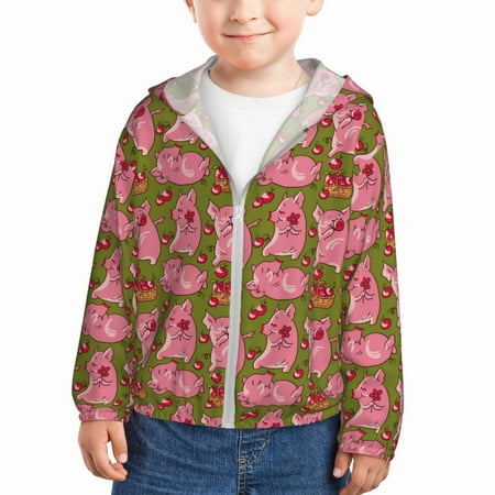 Sun Hoodie for Kids Cartoon Pigs Long Sleeve Swim Fishing Shirts Sun Protection Zip Up Jacket Clothing Athletic Hoodie
Sun Hoodie for Kids Cartoon Pigs Long Sleeve Swim Fishing Shirts Sun Protection Zip Up Jacket Clothing Athletic Hoodie