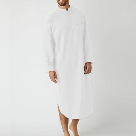 Men Fashion Nightgown Long Sleeve Button Solid Color Shirt Muslim Robe Dresses
Men Fashion Nightgown Long Sleeve Button Solid Color Shirt Muslim Robe Dresses