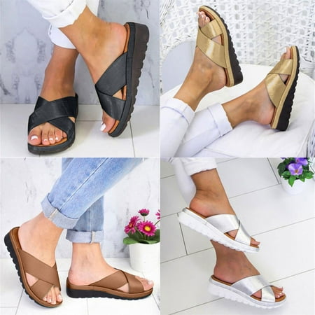 Cethrio Womens Summer Flats Sandals- on Clearance Flat Slides Sandal Roman Open Toe Fish Mouth Wedge Wide Width Silver Dressy Sandals/ Slides Size 9
Cethrio Womens Summer Flats Sandals- on Clearance Flat Slides Sandal Roman Open Toe Fish Mouth Wedge Wide Width Silver Dressy Sandals/ Slides Size 9