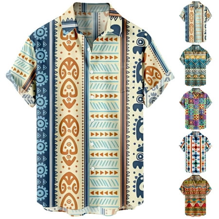 

Family Matching Casual Button Down Short Sleeve Hawaiian Shirt Print Soft Blouses Size 100-170/XXS-8XL