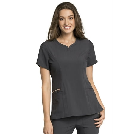 Cherokee Statement Women s Scrubs Top Ribbed V-Neck CK695