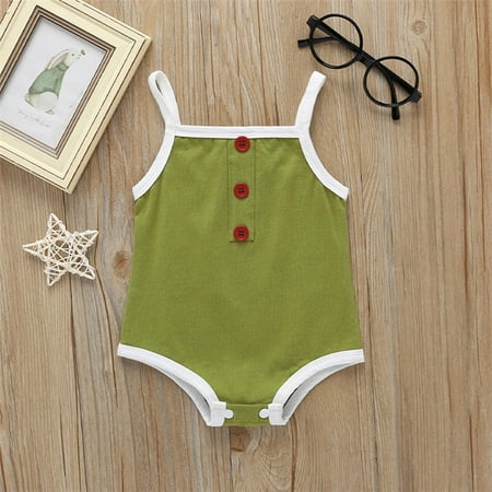 KONBECA Baby Boys Girls Rompers Infants Pure Cotton Coverall Baby Girls Romper Sleeveless One-pieces Suspenders Sling Jumpsuit Outfits Outfits (0-24 Months)
KONBECA Baby Boys Girls Rompers Infants Pure Cotton Coverall Baby Girls Romper Sleeveless One-pieces Suspenders Sling Jumpsuit Outfits Outfits (0-24 Months)