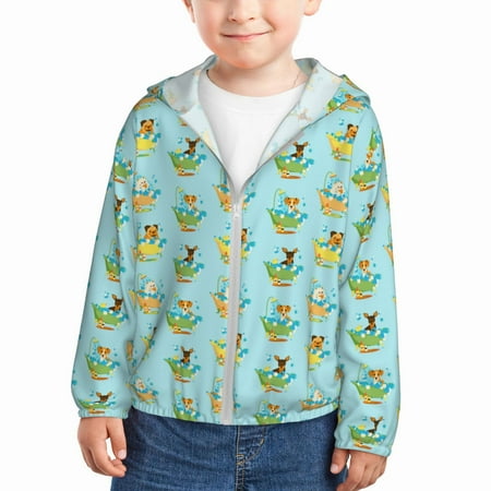 Ocsxa Doggy In Bubble Bath Print Kids Active Zipper Sun Protection Jacket Boys Girls Hooded Cooling Shirt-4 Years
Ocsxa Doggy In Bubble Bath Print Kids Active Zipper Sun Protection Jacket Boys Girls Hooded Cooling Shirt-4 Years
