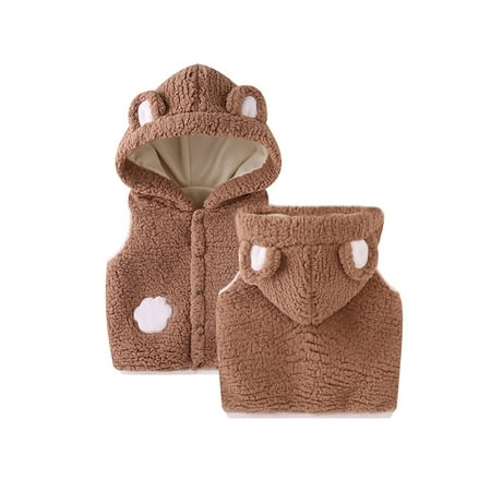 Suealasg Baby Fleece Winter Waistcoat for Boys Girls Fleece Vest Sleeveless Button Jacket Cartoon Animal Hooded Coat Fall Winter Warm Outerwear
Suealasg Baby Fleece Winter Waistcoat for Boys Girls Fleece Vest Sleeveless Button Jacket Cartoon Animal Hooded Coat Fall Winter Warm Outerwear