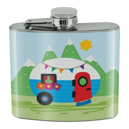Vintage Retro Camper RV Camping Travel Trailer Stainless Steel 5oz Hip Drink Kidney Flask
Vintage Retro Camper RV Camping Travel Trailer Stainless Steel 5oz Hip Drink Kidney Flask