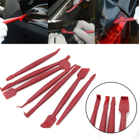 7PCS Car Wrap Film Tools Squeegee Scraper Set Kit Casement Tint Glue Remover