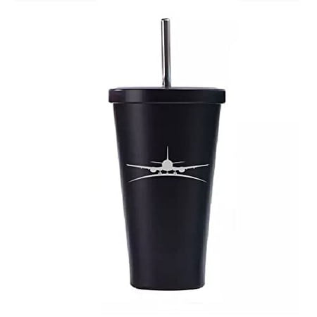 16 oz Stainless Steel Double Wall Insulated Tumbler Pool Beach Cup Travel Mug With Straw Airplane Pilot Flight Attendant (Black)
16 oz Stainless Steel Double Wall Insulated Tumbler Pool Beach Cup Travel Mug With Straw Airplane Pilot Flight Attendant (Black)