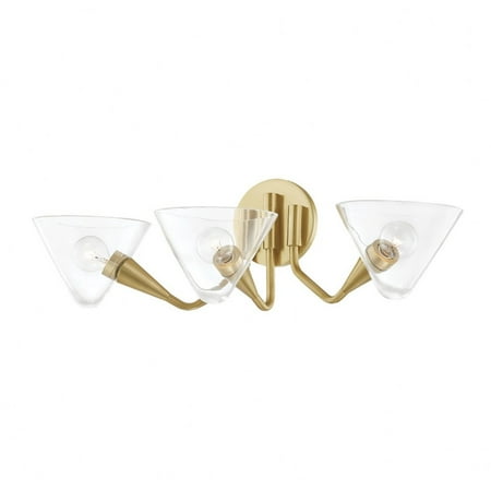 -Three Light Wall Sconce in Style-24 inches Wide By 7.25 inches High-Aged Brass Finish Bailey Street Home 735-Bel-3370954
-Three Light Wall Sconce in Style-24 inches Wide By 7.25 inches High-Aged Brass Finish Bailey Street Home 735-Bel-3370954