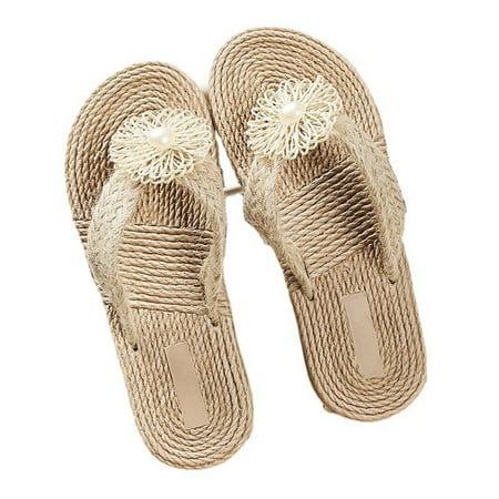 SuoKom Womens Sandals Women Shoes Summer Floral Flip Flops Beach Sandals Thongs Slippers Sandals Imitation Hemp Rope Travel Flip-flops Flat-bottom
SuoKom Womens Sandals Women Shoes Summer Floral Flip Flops Beach Sandals Thongs Slippers Sandals Imitation Hemp Rope Travel Flip-flops Flat-bottom