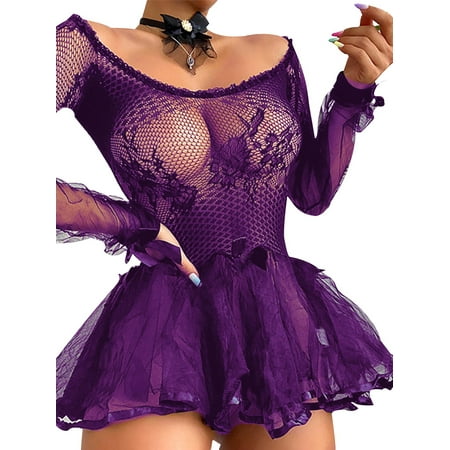Gvmfive Women Off Shoulder See Through Lace Lingerie Dress Sexy Babydoll Tutu Nightdress Sleepwear
Gvmfive Women Off Shoulder See Through Lace Lingerie Dress Sexy Babydoll Tutu Nightdress Sleepwear