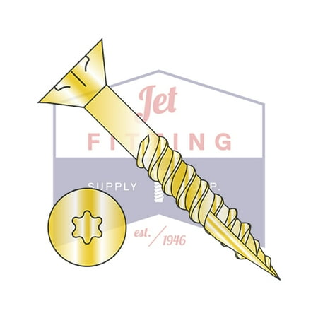 10-9 x 2 Exterior Screws | Six-Lobe (Torx) | Flat Head w/ Nibs | Type 17 Point | Coarse Thread | Partially Threaded | Steel | Yellow Zinc (Quantity: 2000)
10-9 x 2 Exterior Screws | Six-Lobe (Torx) | Flat Head w/ Nibs | Type 17 Point | Coarse Thread | Partially Threaded | Steel | Yellow Zinc (Quantity: 2000)