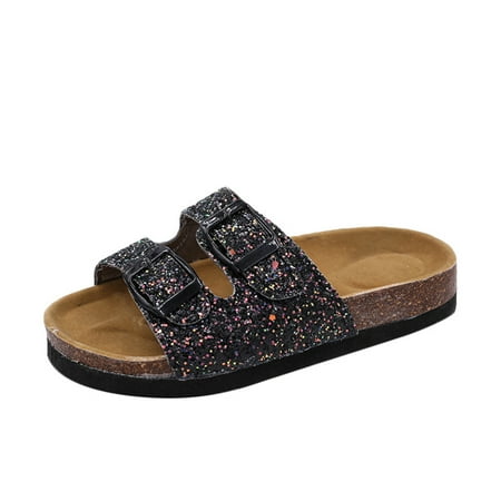 Cptfadh Slippers For Women Shoes Women s Sequins Double Buckle Flat Beach Slippers Fashion Thick Bottom Sandals
Cptfadh Slippers For Women Shoes Women s Sequins Double Buckle Flat Beach Slippers Fashion Thick Bottom Sandals