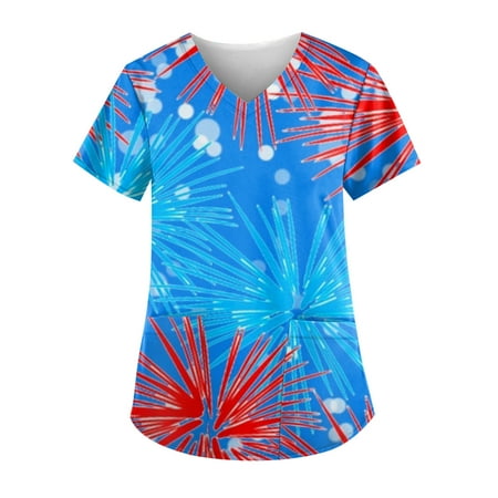 Sksloeg Scrub Tops Women Stretchy 4th Of July American Flag Print Scrub Nurse Top Shirts Short Sleeve Working Tops Workwear Comfy Shirt Blouses Clothing Sky Blue XXL
Sksloeg Scrub Tops Women Stretchy 4th Of July American Flag Print Scrub Nurse Top Shirts Short Sleeve Working Tops Workwear Comfy Shirt Blouses Clothing Sky Blue XXL