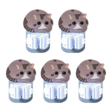 Wanwan 5Pcs Mop Holder Wall Mounted Self-adhesive ABS Strong Load Bearing Cartoon Mop Hanger for Living Room
Wanwan 5Pcs Mop Holder Wall Mounted Self-adhesive ABS Strong Load Bearing Cartoon Mop Hanger for Living Room