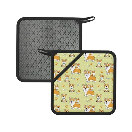 2PCS Pot Holders for Kitchen - Heat Resistant Silicone Pot Holders with Hanging Loop Cartoon Cute Corgi Dog Funny Non Slip Oven Hot Pads Potholders for Decor Baking Cooking Kitchen
2PCS Pot Holders for Kitchen - Heat Resistant Silicone Pot Holders with Hanging Loop Cartoon Cute Corgi Dog Funny Non Slip Oven Hot Pads Potholders for Decor Baking Cooking Kitchen