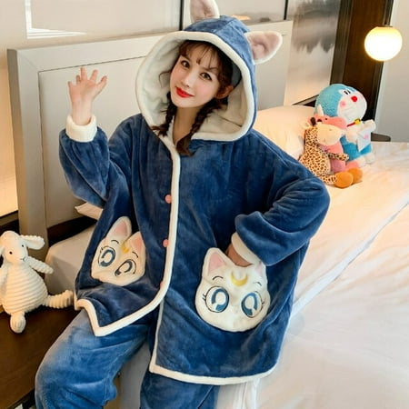 DanceeMangoo Flannel Hooded Nightgown Women Sleepwear Winter Pajamas Plus Size XXXL Intensification Loose Version Coral Fleece Nighty
DanceeMangoo Flannel Hooded Nightgown Women Sleepwear Winter Pajamas Plus Size XXXL Intensification Loose Version Coral Fleece Nighty