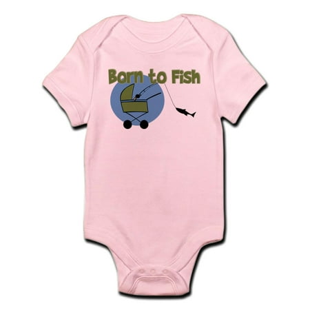 CafePress - Born To Fish Infant Bodysuit - Baby Light Bodysuit